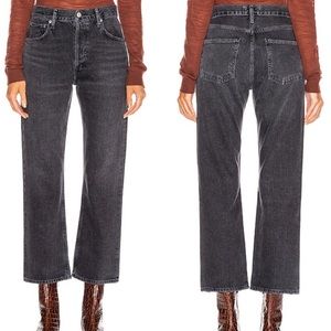 Agolde Ripley Straight Leg Jeans Washed Black